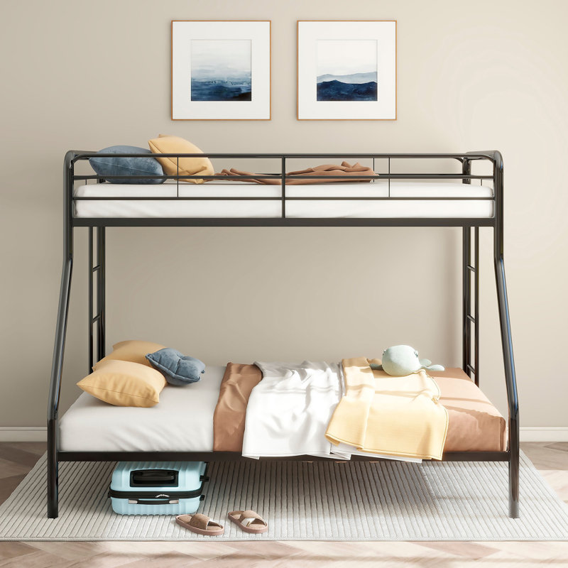 Gentry Twin Over Full Bunk Bed, Black