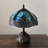 Simonetti Tiffany Table Stained Glass Liaison Lamp LED Bulb Included Dragonfly Base 10"W*10"D*14"H-385131124