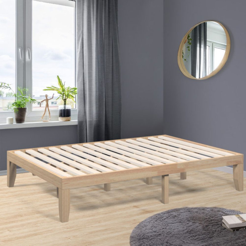 Lit plateforme 14 po Idom, Naturel, Double