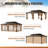 20 Ft. W x 12 Ft. D Metal Frame Patio Gazebo with Polyethylene Double Roof-117493886-117276624