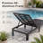 Outdoor Aluminum Chaise Lounge Chair with Side Table & Cushions, Rust-Resistant Adjustable Recliner for Patio, Pool, Deck-606587095