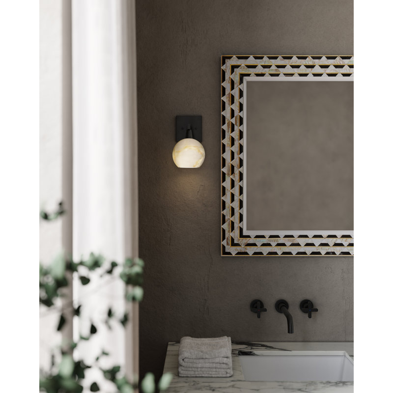 Bowland Nickel Bath Wall Sconce, Antique Brass
