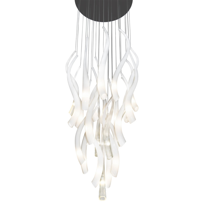 Cornetto 25 - Light Pendant, Black, 84" H x 24" W x 24" D