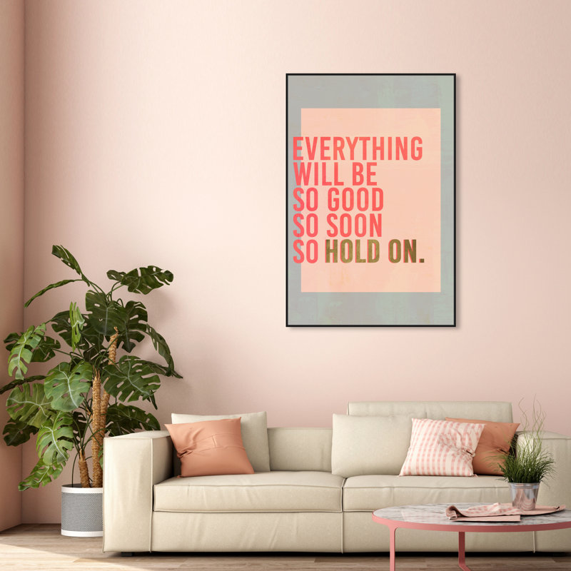 Typographie et citations - Art textuel sur toile, H 54 po x l 36 po, Cadre noir