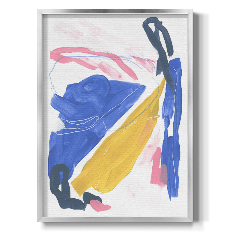 Rétroaction de rétroaction II - cadre photo unique, H 42,5 po x l 30,5 po, Pas de tapis, Toile avec cadre argenté
