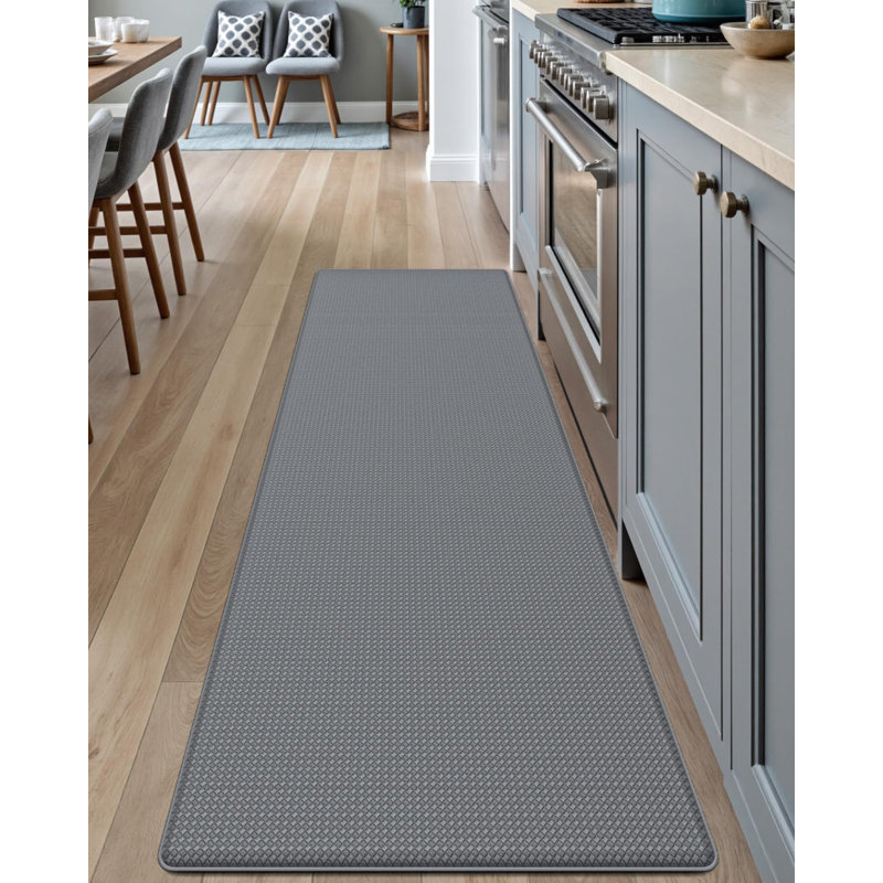 Kitchen Floor Mat Cushioning Anti-Fatigue Vertical Striped Carpet Waterproof Comfortable Memory Foam Pad