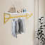 Porte-vÃªtements de 104,8 cm avec tablette supÃ©rieure, porte-vÃªtements mural en tubes industriels, porte-vÃªtements peu encombrant, tringle Ã  vÃªtements polyvalente et amovible