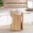 Wooden Paper Towel Holder with Negative Space Design for Kitchen and Table Decor, Anti Skid Base, Eco Friendly Mango Wood & Metal Rod - Mango / Gold-665833090-665833095