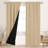 Deconovo 100 Percent Blackout with Liner Rod Pocket Curtain Panel Pair-75196915-75196904