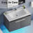 31" Black Floating Bathroom Vanity with Sink, Modern Clearance Bathroom Vanities LED Light-1775691169