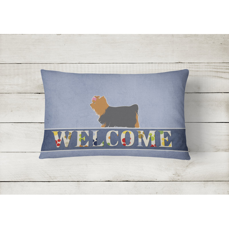 Coussin Yorkshire Terrier Yorkie Welcome