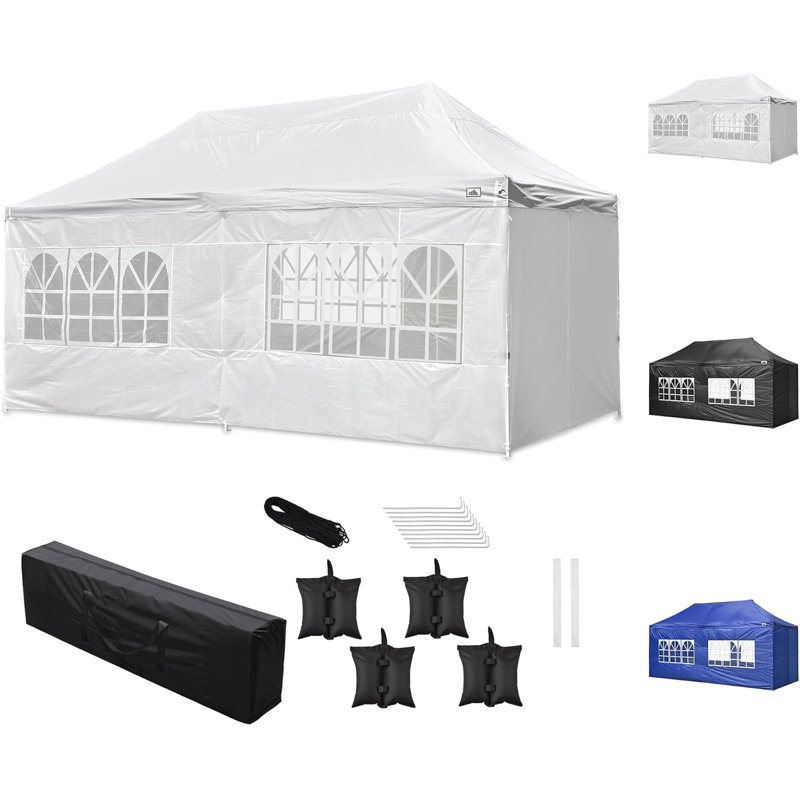 Yescom 10'X20' Waterproof Ez Pop Up Canopy Tent Shelter, White