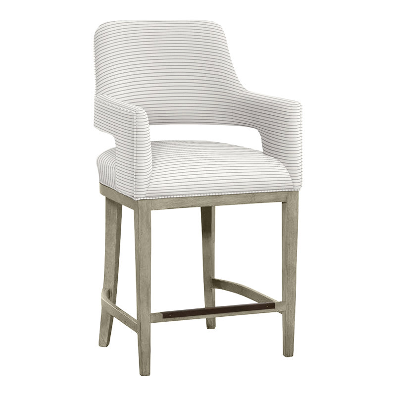 Tabouret de bar et de comptoir Josie, Amande chamois, Perigold Birchbox Tuxedo
