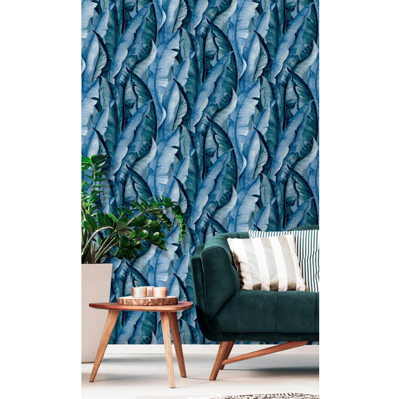 Papier peint abstrait, Turquoise malais