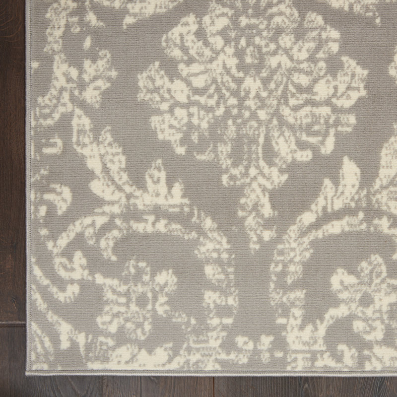 Rosemead Damask Indoor Rug, Rectangle 4' x 6'