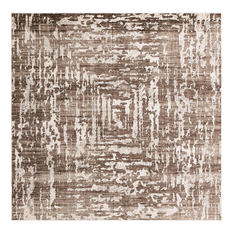 Geometric Indoor Rug, Square 7'10"