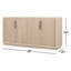 Buffet en bois jonquille 4 portes Timera