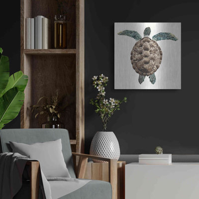 «Mosaic Turtle I» par Grace Popp sur métal