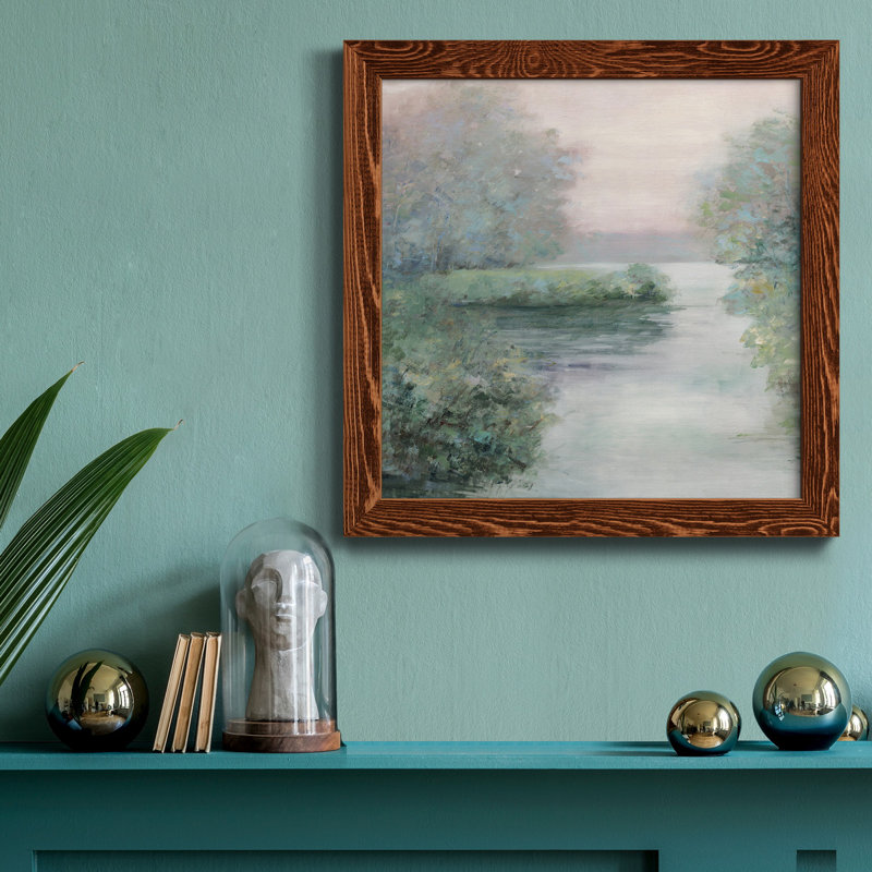 Coral Fantasy II - peinture sur toile encadrée, Érable encadré, H 31,5 po x l 31,5 po x P 1,5 po