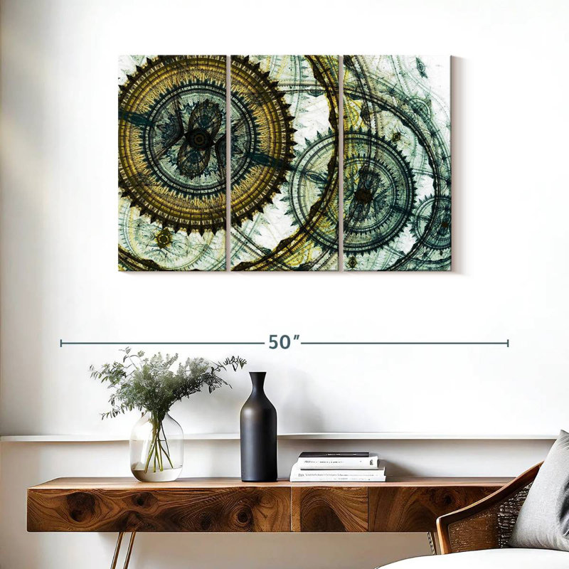 Avery Abstract Steampunk, 24" H x 38" W