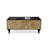 47.24" Black Solid Wood Rectangular Coffee Table