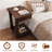 Solid Wood C-Shaped Rolling Side Table with 360° Adjustable Desktop and Laptop Stand