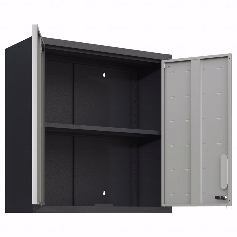 Armoire de rangement murale en métal avec porte verrouillable et 1 tablette