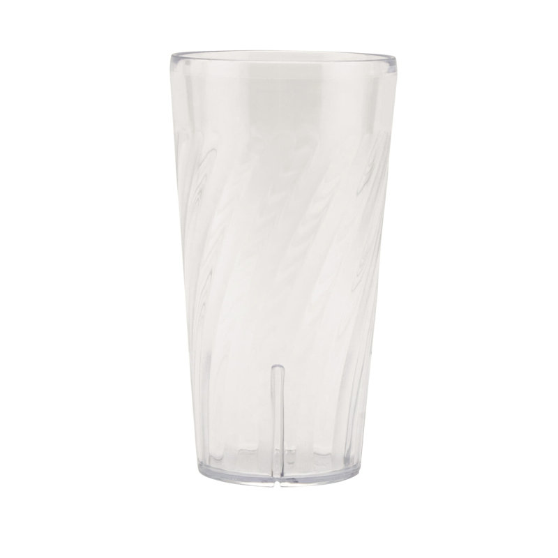 GET Gobelets en plastique incassables et sans BPA Tahiti, 24 onces, bleu (ensemble de 12), Verre à vin sans pied, Transparent