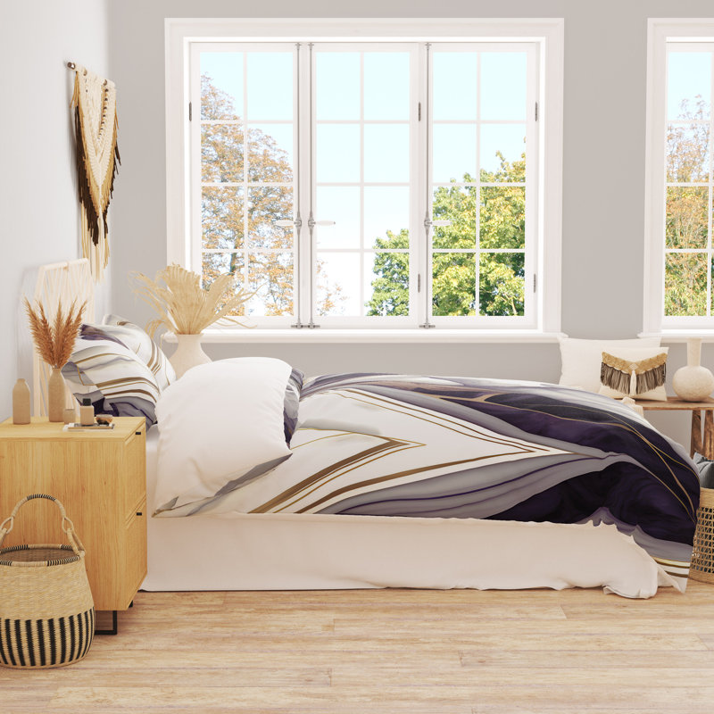 Abstract Duvet Cover, King Duvet Cover + 2 King Shams