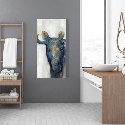 Orignal bleu - Toile de salon cerf pour la décoration intérieure