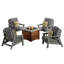 Ensemble de conversation avec foyer d'extérieur 34,5 po Maddilyn Square-349464110