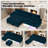 6 Seat Chenille Sectional Sofa With Smart Module-Wireless Charging/Usb/Type-C/Rgb Light-756416890