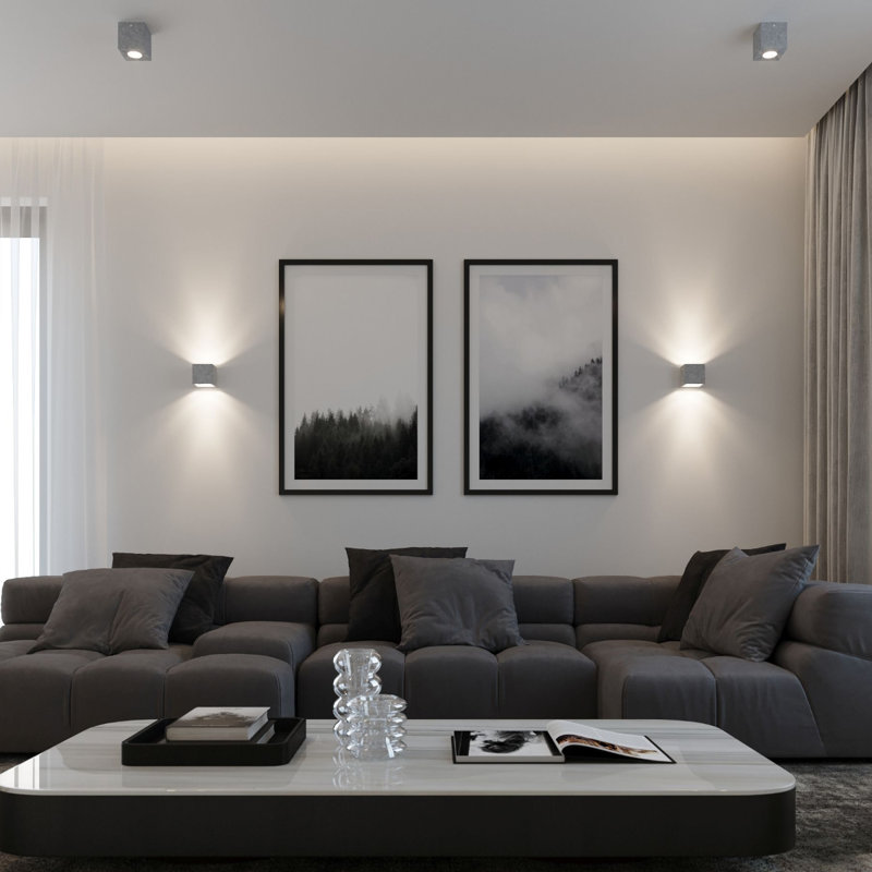 Terez 1-Light Brown Up & Downlight, Silver