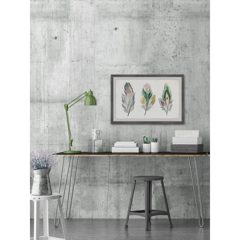 Festive Feathers by Parvez Taj - Single Picture Frame Painting, 20 cm H x 30 cm W