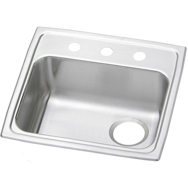Évier de cuisine à chute l 20 po x l 19 po Celebrity, 3 trous