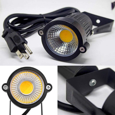 Projecteur à DEL noir câblé / à brancher 5 W