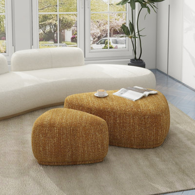 Britnae 44.1" Wide Triangle Pouf Ottoman