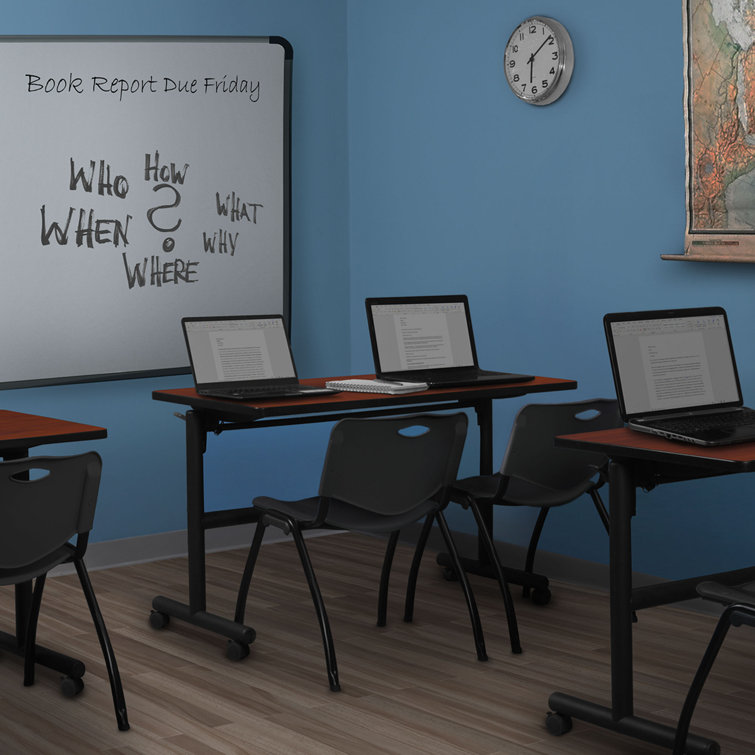 Kobe Flip-Top Training Nesting Table, 2 M Stack Chairs