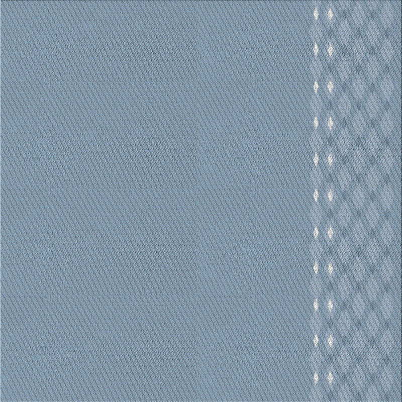 Tapis gris / bleu clair Monetta, Carré 8 pi