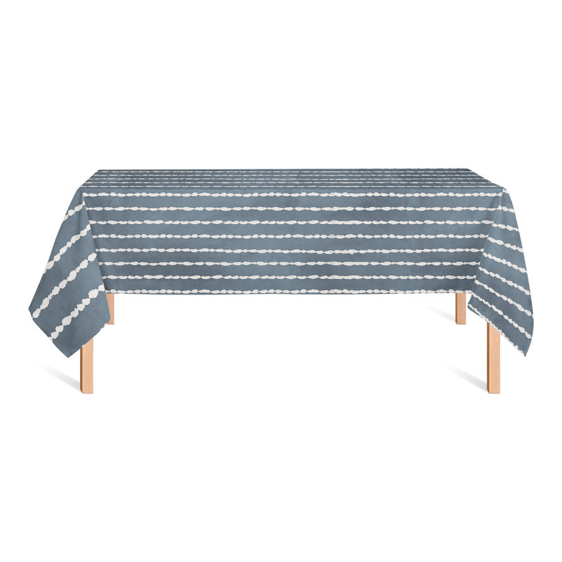 Ashunti Rectangular Striped Polyester Tablecloth