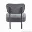 Chaise longue moderne avec revêtement en polyester pour le salon, ensemble de 2-114119725-114119724