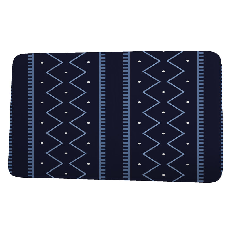 Tapis de bain Sandersville, Bleu marine, l 24 po x L 17 po