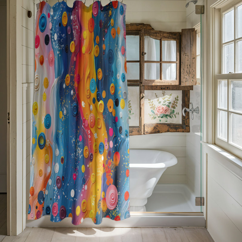 Playful Style - Rideau de douche Premium, H 74 po x l 71 po