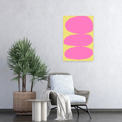 «Pinkbalance», art mural abstrait audacieux et coloré