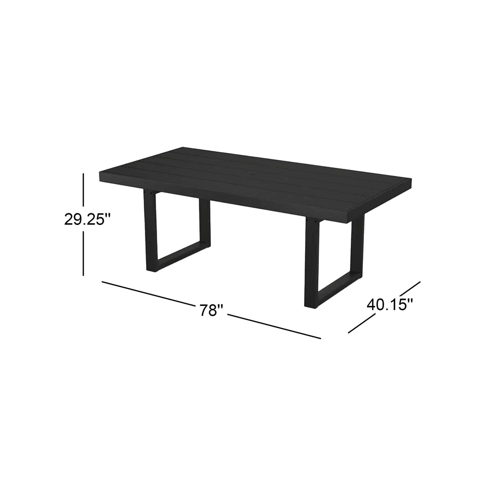 Edge Dining Table, Black