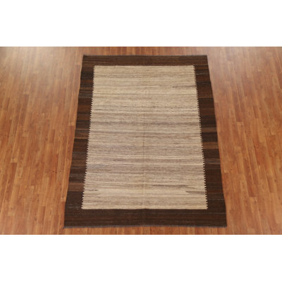 Modern Wool Kilim Oriental Area Rug 6x8