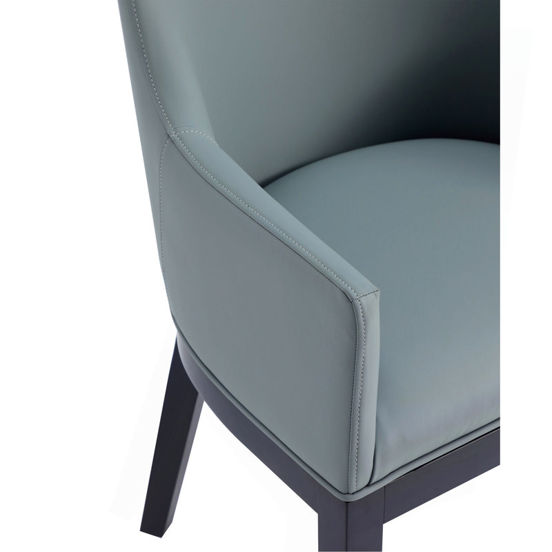 Chaise contemporaine avec accoudoirs minimaliste, Étain