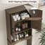 Design confortable, rangement au-dessus des toilettes avec portes et étagères ouvertes-135574065-135574066