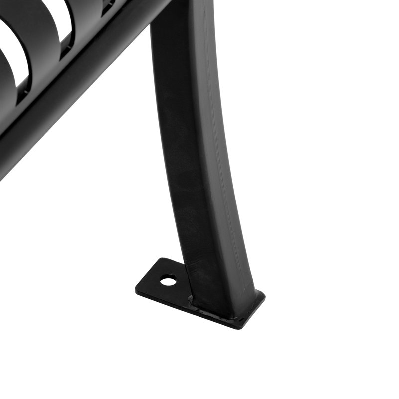Open Air Series Premium Ribbed Bench with Back