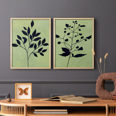 Impression encadrée Earthly Botanical I-Premium - prête à être accrochée - aucun clou requis - aucun clou requis